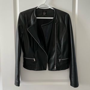 Zara Faux Leather Cropped Jacket